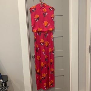 Zara Pink Satin Jumpsuit